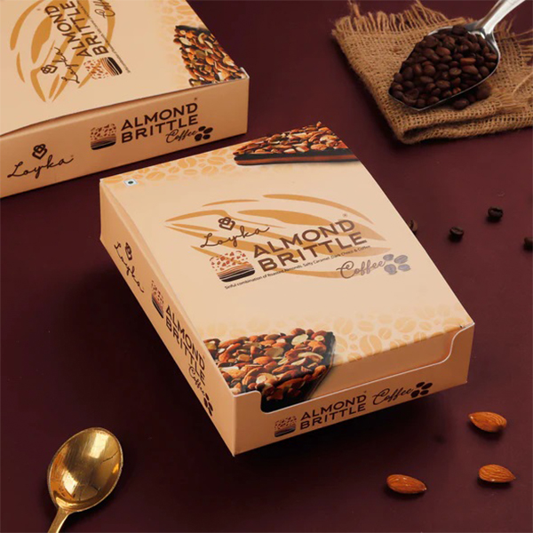 Loyka Coffee Almond Brittle 12 Piece Classic Box (204 Grams)