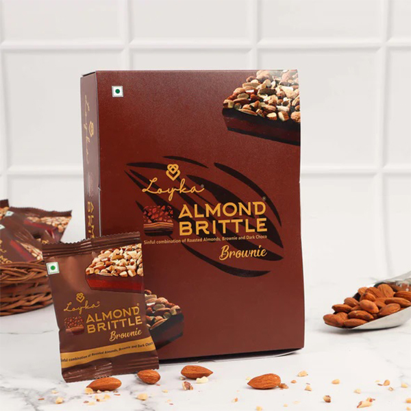 Loyka Almond Brittle Brownie 12 Piece Box 204 Grams