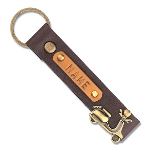 Personalized Keychain – Dark Brown
