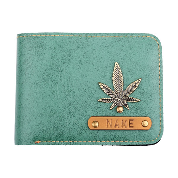 Personalized Leather Men’S Wallet – Green