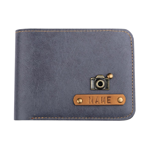 Personalized Leather Men’S Wallet – Grey
