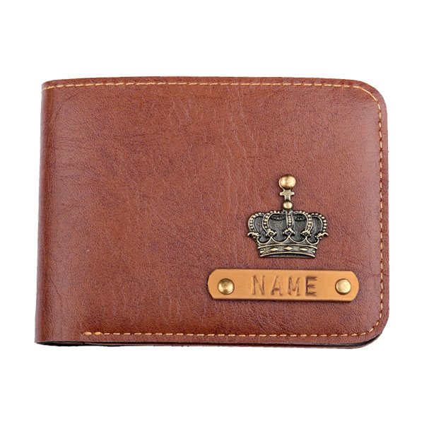 Personalized Leather Men’S Wallet – Light Brown