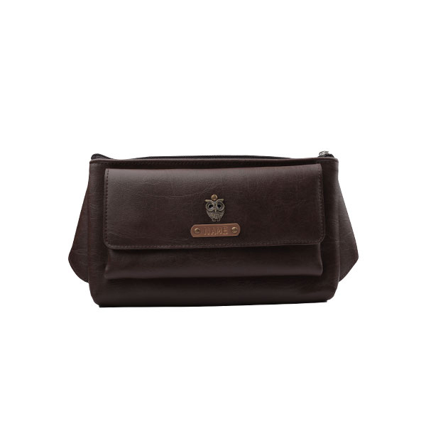 Personalised Men’S Crossbody Bag – Dark Brown