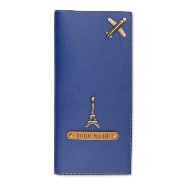Personalized Travel Wallet – Dark Blue