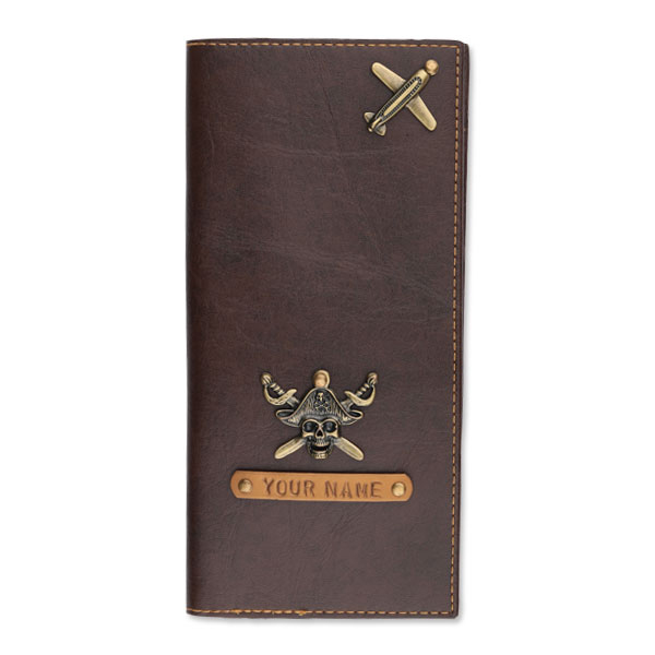 Personalized Travel Wallet – Dark Brown