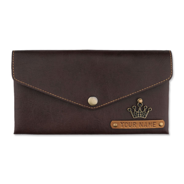 Personalized Women’S Wallet – Dark Brown