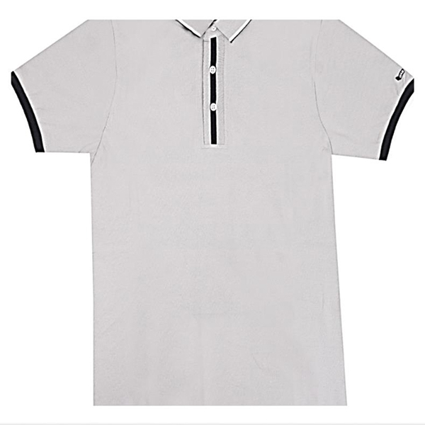 Gas Polo Neck Short Sleeve Tipping Grey