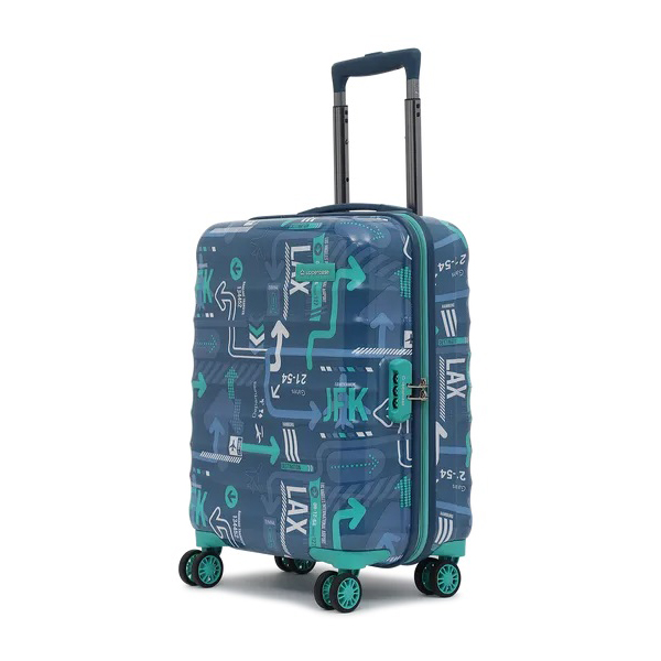 Jfk Hard Luggage Trolley Bag Cabin Denim Blue