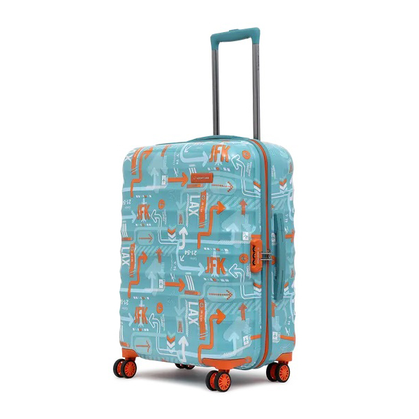 Jfk Hard Luggage Trolley Bag Medium Teal Blue