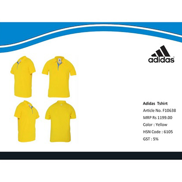 Adidas Dryfit Tshirt F10638 Yellow