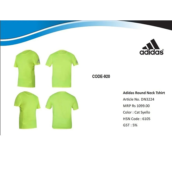 Adidas Round Neck Dryfit Tshirt Dn3224 Cat Syello