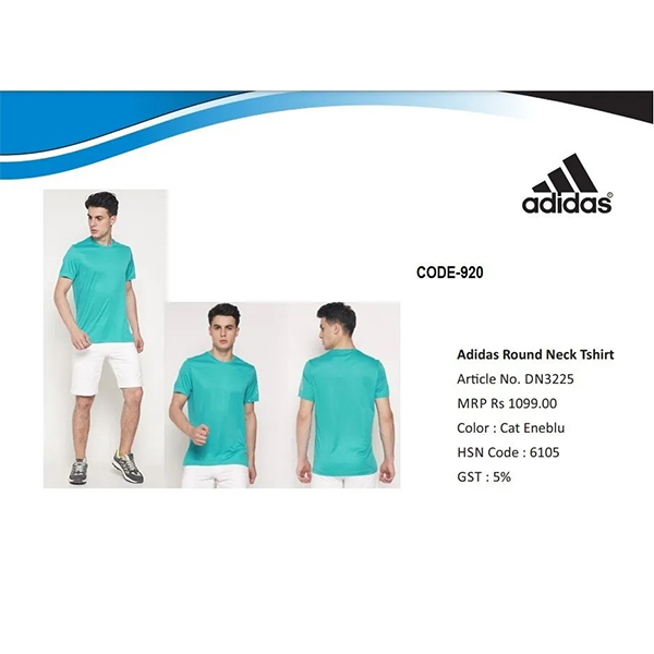 Adidas Round Neck Dryfit Tshirt Dn3225 Cat Eneblu
