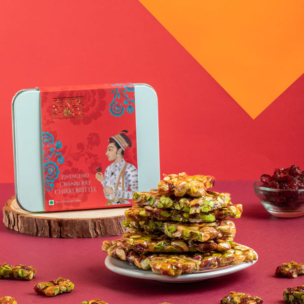 Pistachio Cranberry Chikki Brittle