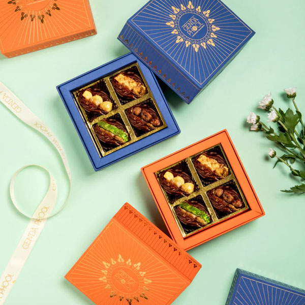 Assorted 4 Piece Stuffed Medjool Dates Box