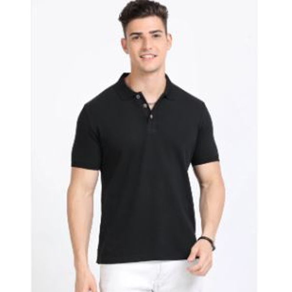 Sustainable Polo T-Shirt - Black