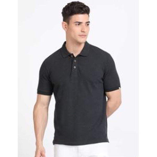 Sustainable Polo T-Shirt - Charcoal