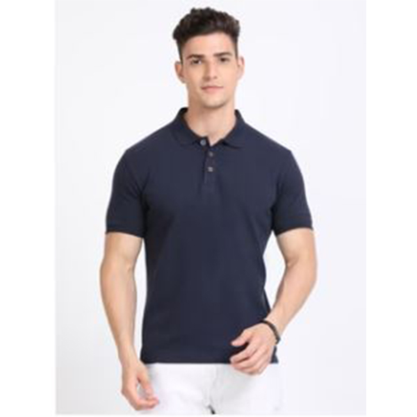 Sustainable Polo T-Shirt - Navy Blue
