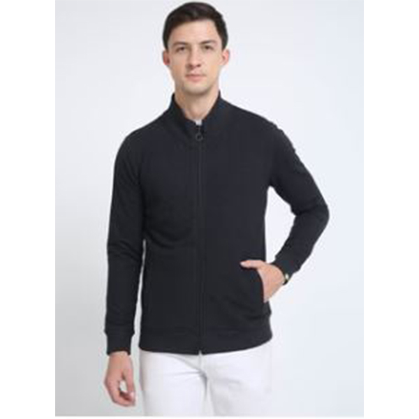 Sustainable Highneck Zipper Jacket - Charcoal