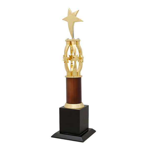 Star On Unite Pillars Trophy Model-1107 100X100X370Mm