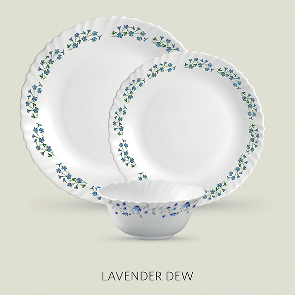 La Opala Diva Classique 6 Pcs Dinner Set- Lavender Dew
