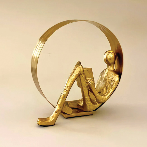 Home Decor Enlightened Reading Man Sculpture