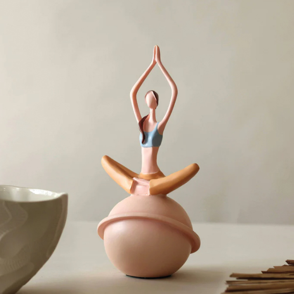 Animus Yellow Yoga Lady Sculpture
