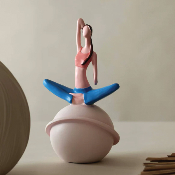 Animus Blue Yoga Lady Sculpture