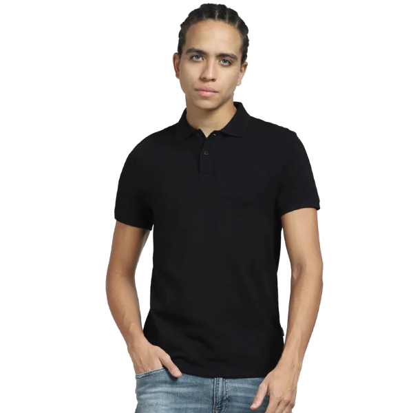 Jack&Jones Jacquard Plain Polo - Black