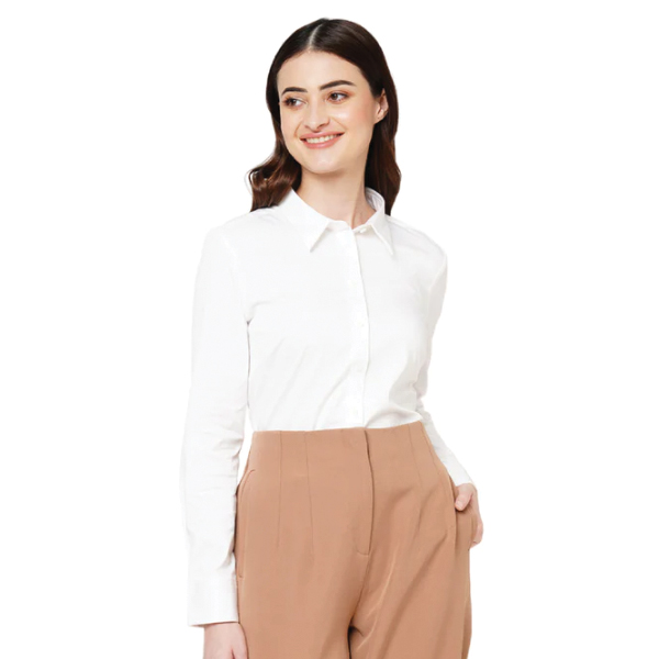 Vero Moda Carline Stretch Shirt - White