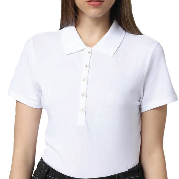 Vero Moda Jacquard Polo - White