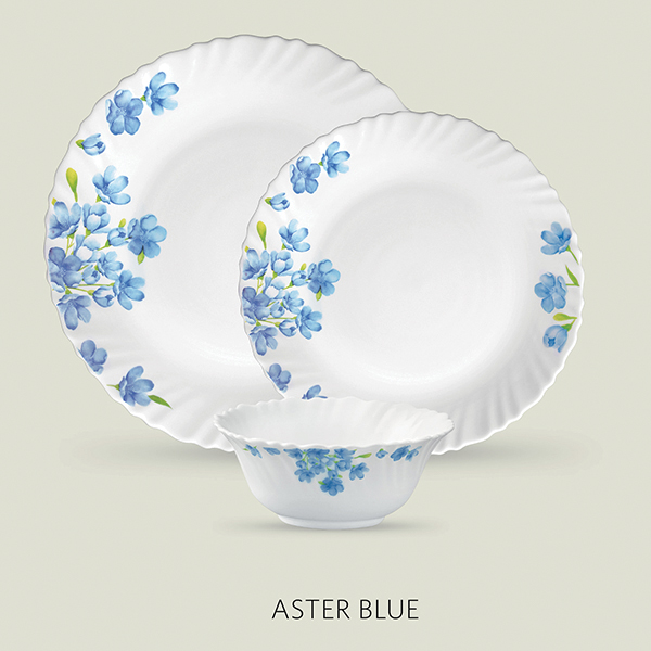 La Opala Diva Classique 10 Pcs Dinner Set- Aster Blue