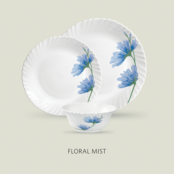 La Opala Diva Classique 33 Pcs Dinner Set- Floral Mist