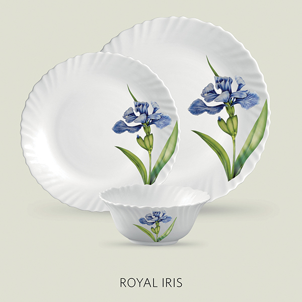 La Opala Diva Classique 33 Pcs Dinner Set- Royal Iris