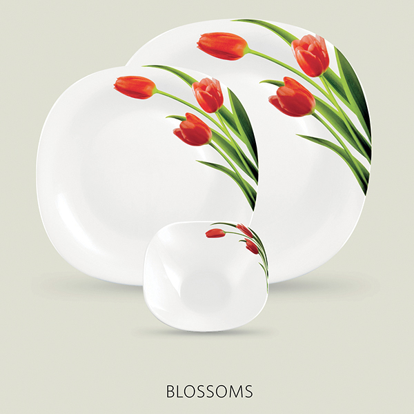 La Opala Diva Quadra 29 Pcs Dinner Set- Blossoms