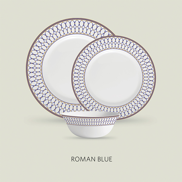 La Opala Diva Sovrana 27 Pcs Dinner Set- Roman Blue
