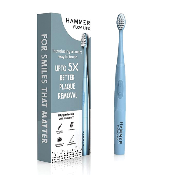Hammer Flow Lite Electric Toothbrush For Adults With 120 Days Battery Backup