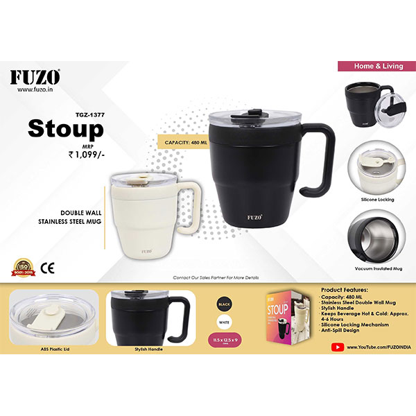 Double Wall Stainless Steel Mug Stoup Tgz-1377