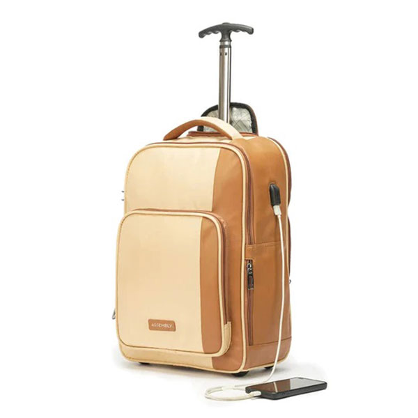 Jetson | Beige | Laptop Trolley Backpack