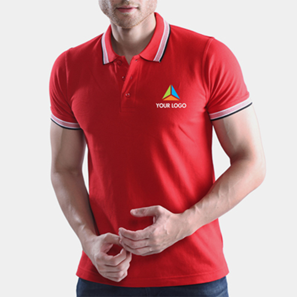 Wild Horn Tipping Polo T-Shirt-Red