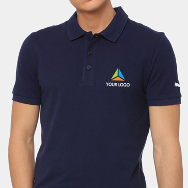 Puma Plain Polo T-Shirt Ess - Navy Blue