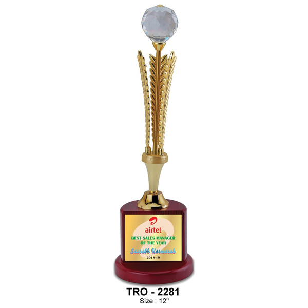 Designer Crystal Trophy Tro-2281 (12 Inches)