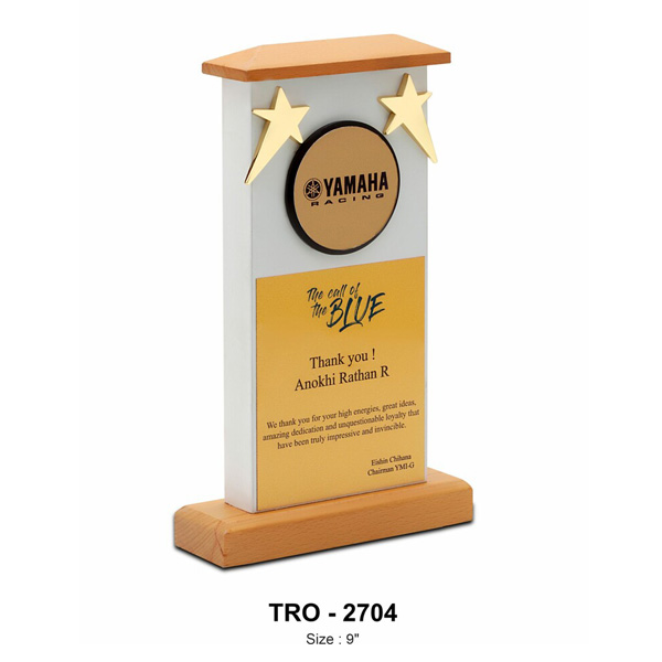 Wooden Trophy Tro-2704 (9 Inches)