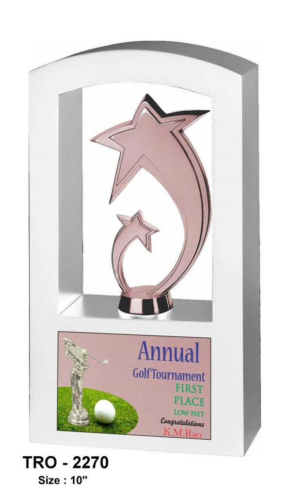 Rose Gold Finish Star Trophy Tro-2270 (10 Inches)