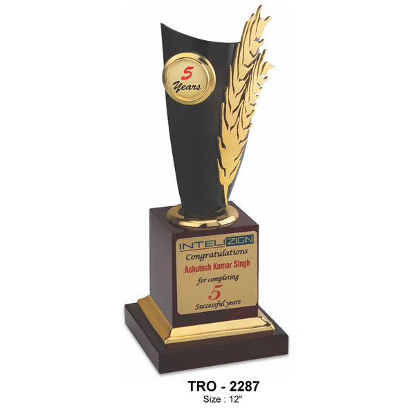 Golden Feather 5 Year Trophy Tro-2287 (12 Inches)