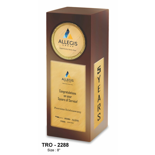 Wooden Award Trophy Tro-2288 (8 Inches)