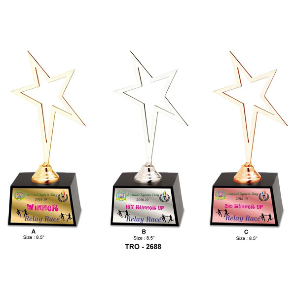 Corporate 3 Star Trophy Tro-2688 (8.5 Inches)