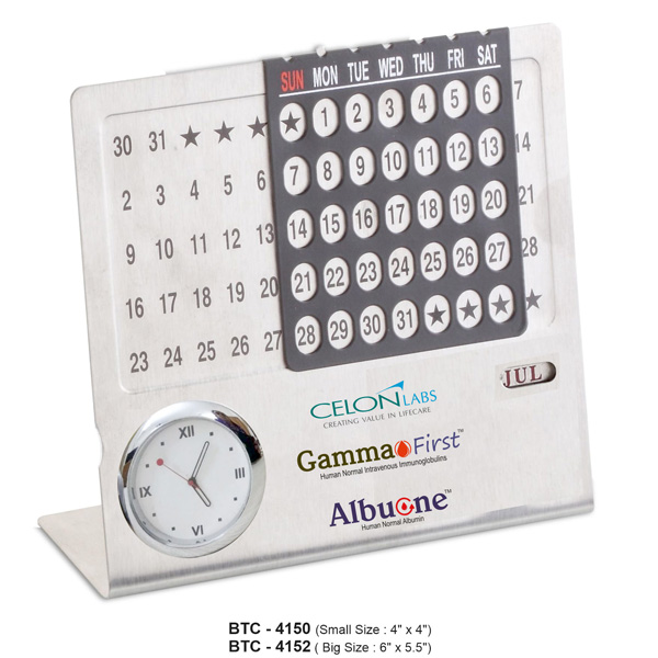 Perpetual Calendar With Month & Clock (Big) Btc-4152