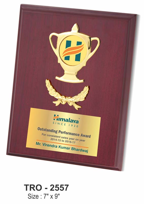 Wooden Plaque With Winner Cup Medal Tro-2557 (7*9 Inches)