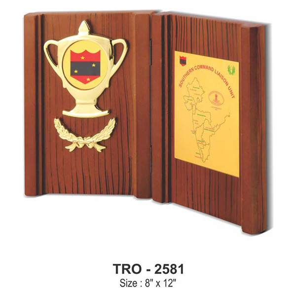 Wooden Plaque With Winner Cup Medal Tro-2581 (8*12 Inches)