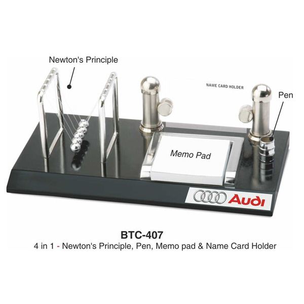 Newton'S Principle With Pen Stand, Memo Pad & Name Card Holder Btc-407